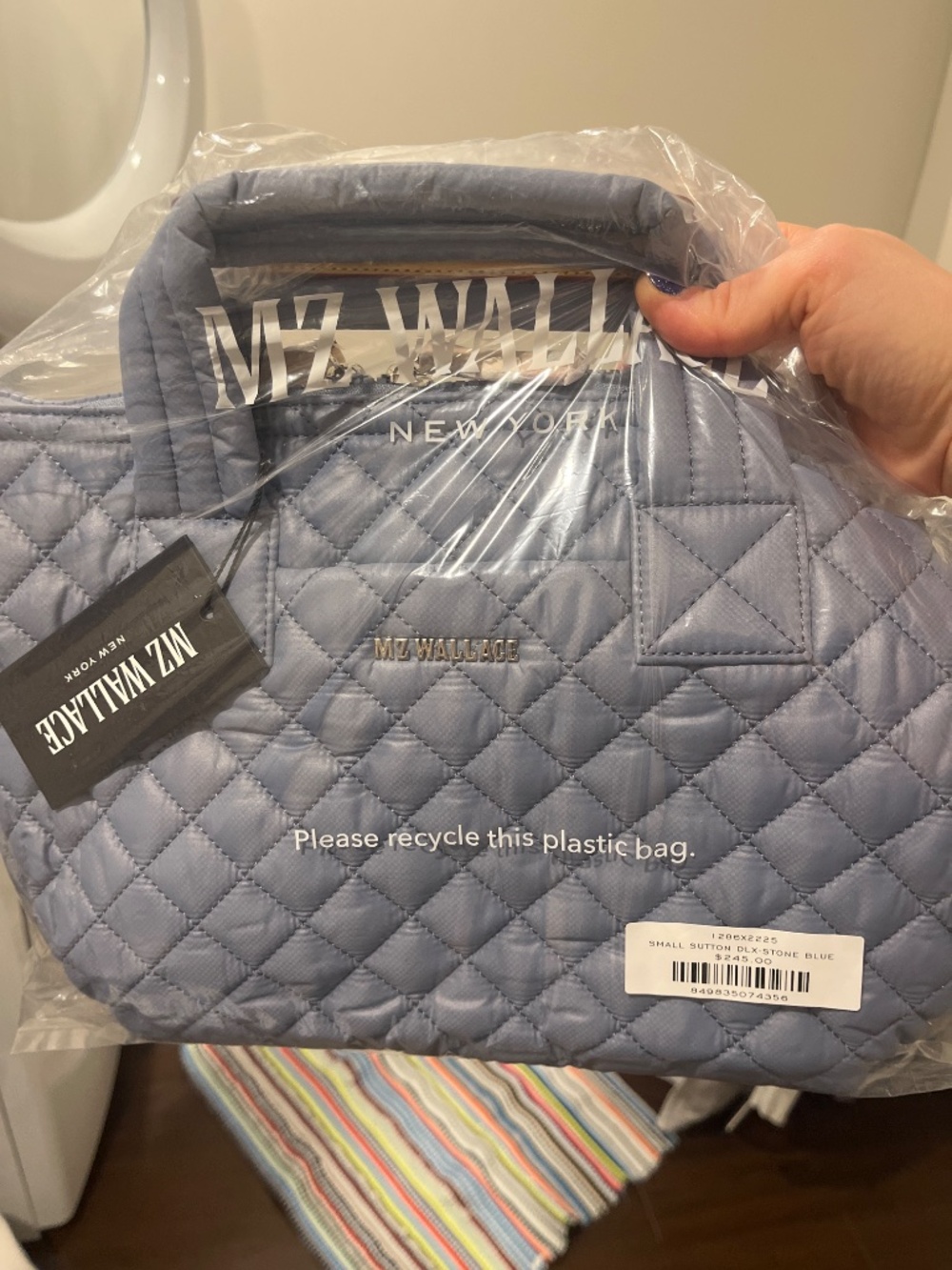 MZ WALLACE Small Sutton Deluxe Stone Blue NWT and original packaging - Picture 10 of 10